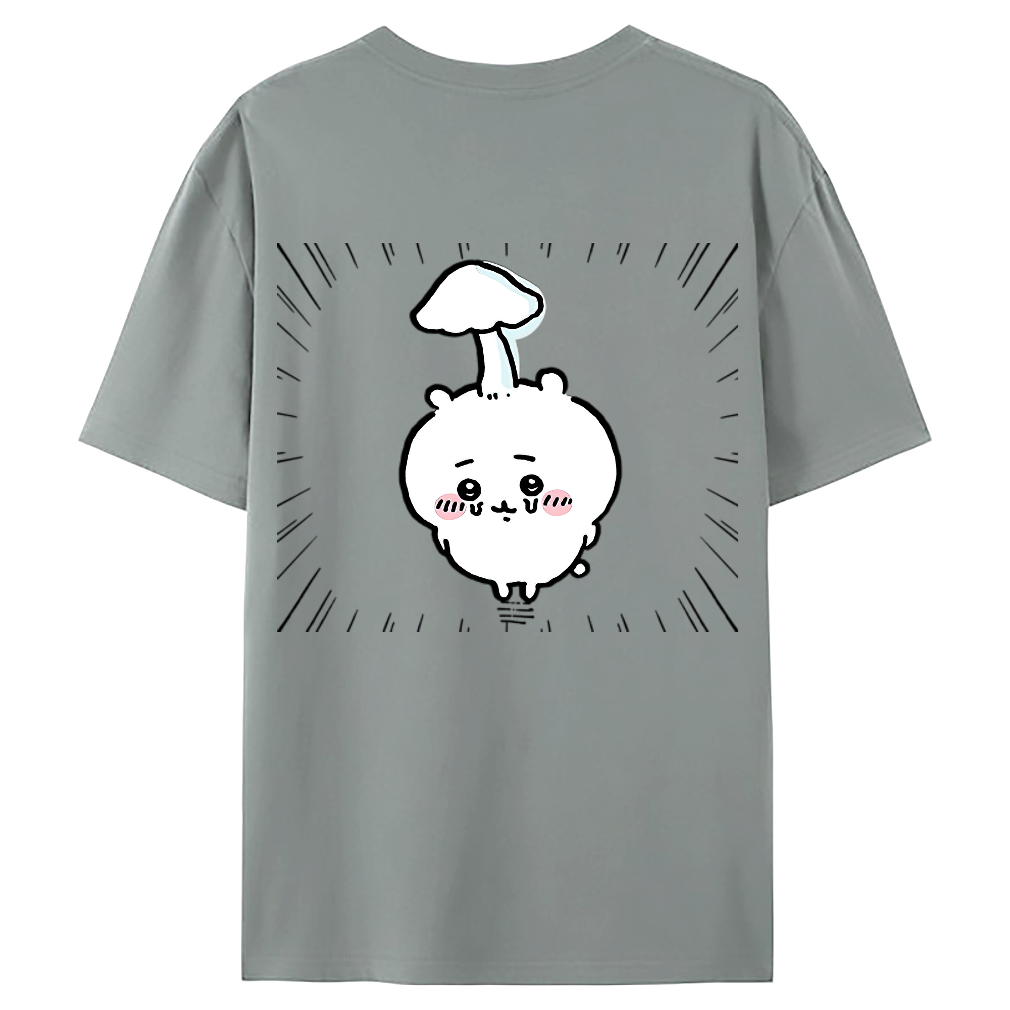 （画像用） ちいかわ ちいかわ Chii-kawa chiikawa 綿100％ メンズ半袖Tシャツ（バックプリント） 通気性